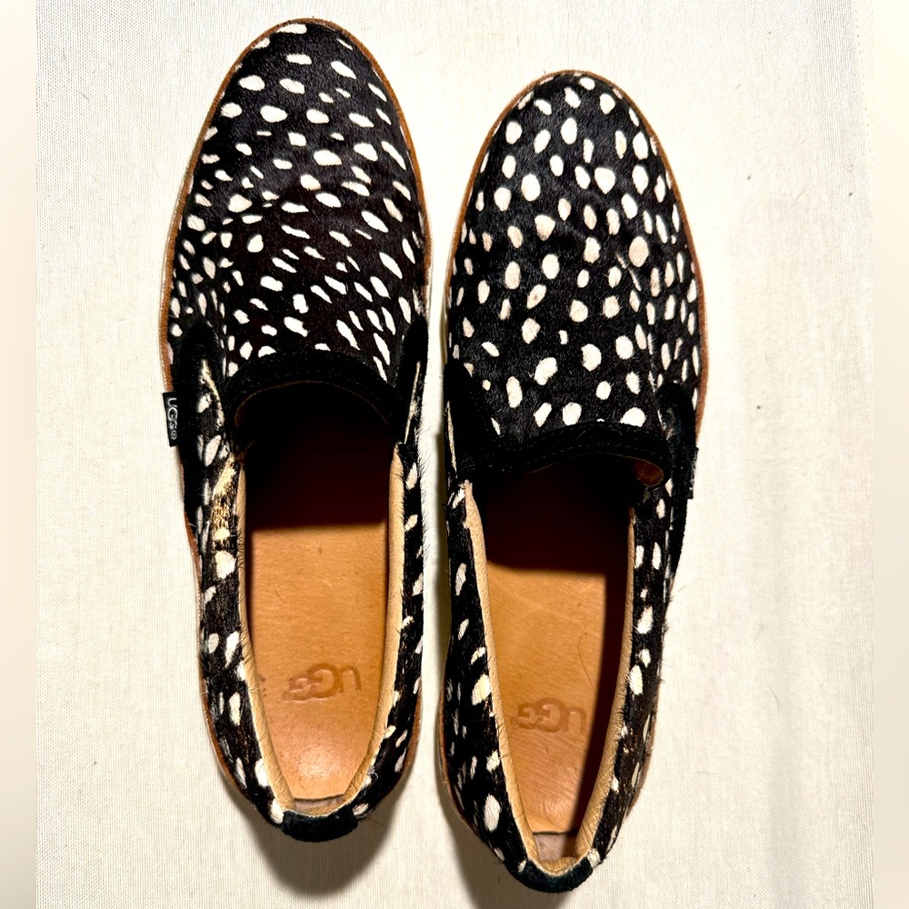 UGG calf hair slip on shoes